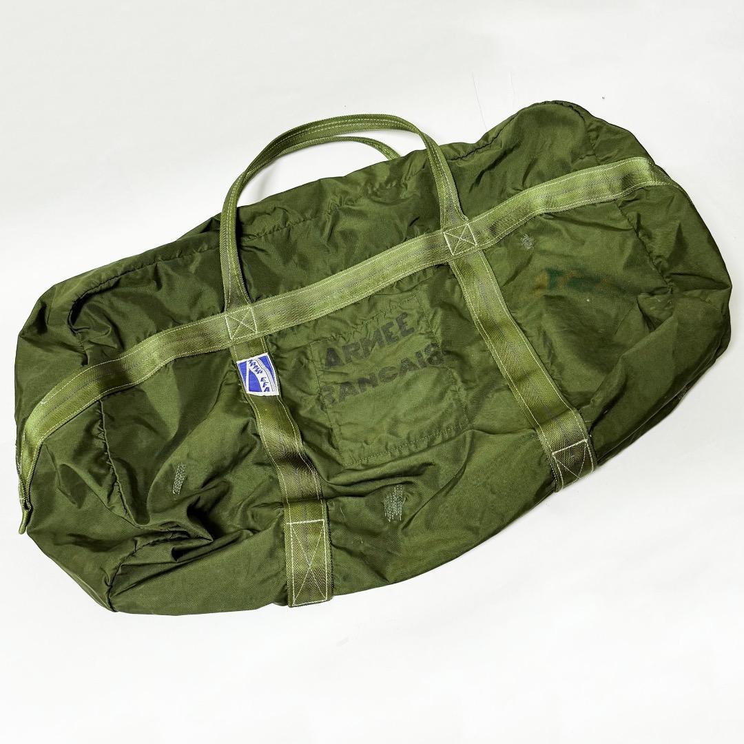 ■フランス軍パラシュートバッグ/ダッフルバッグ・オリーブグリーン美品■