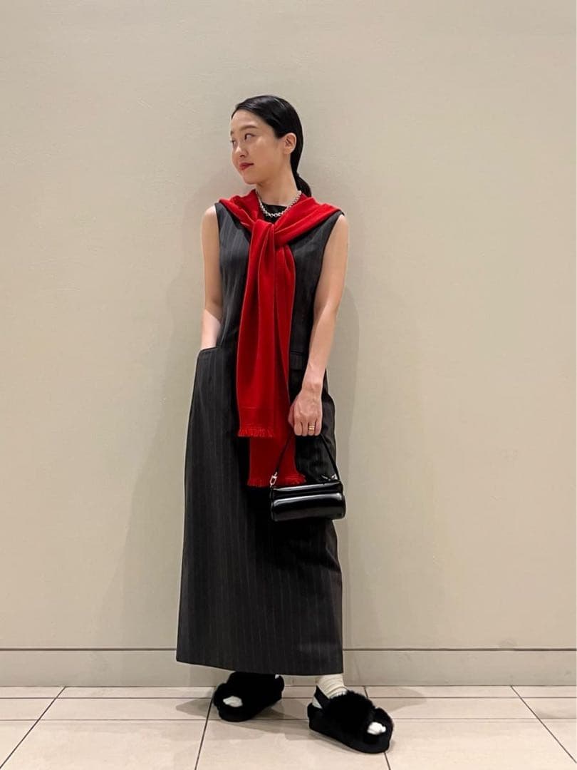 ユナイテッド アローズ ビジューフェイクファーバックストラップサンダル　37