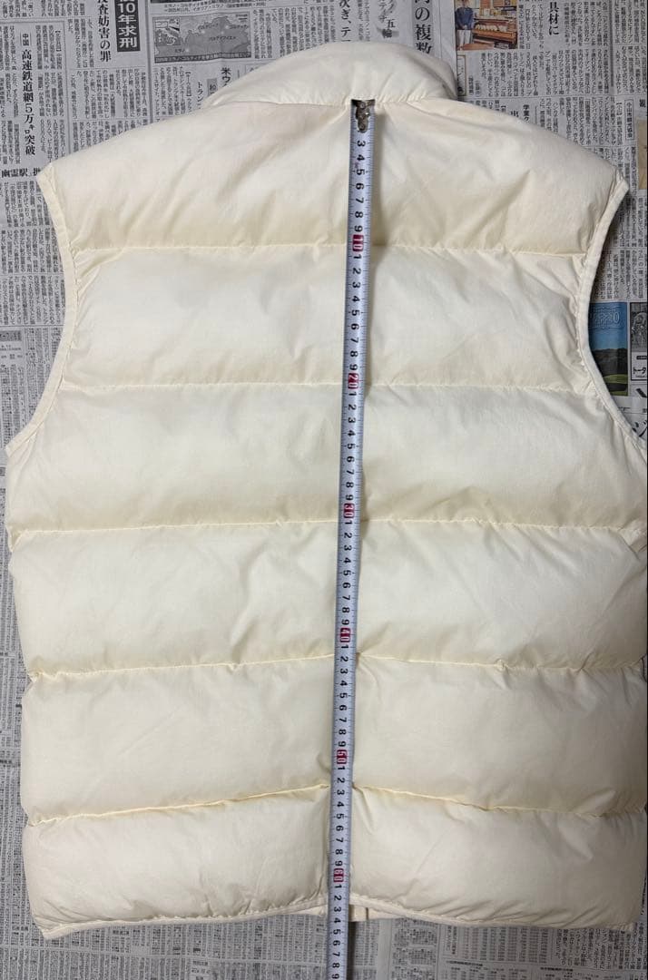 FRED PERRY ホワイト ダウンベスト Mサイズ