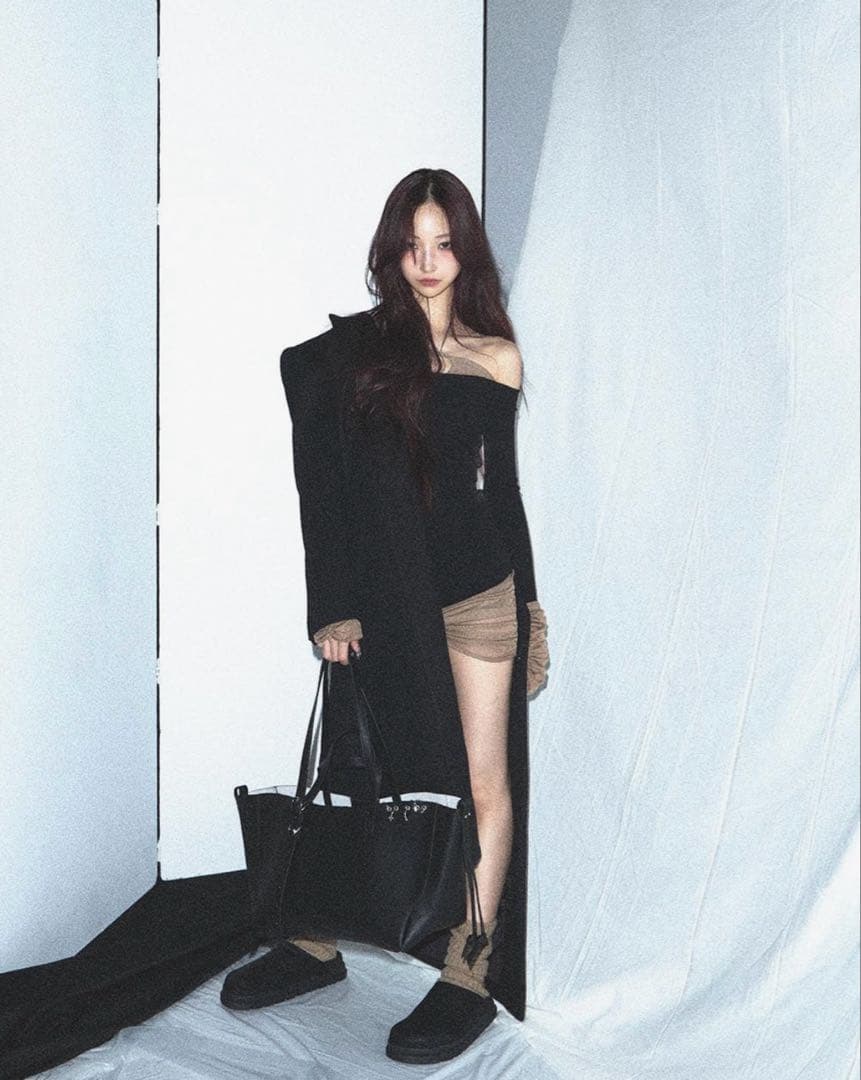 ワンピース THEREDTHREAD S sheer docked dress mini