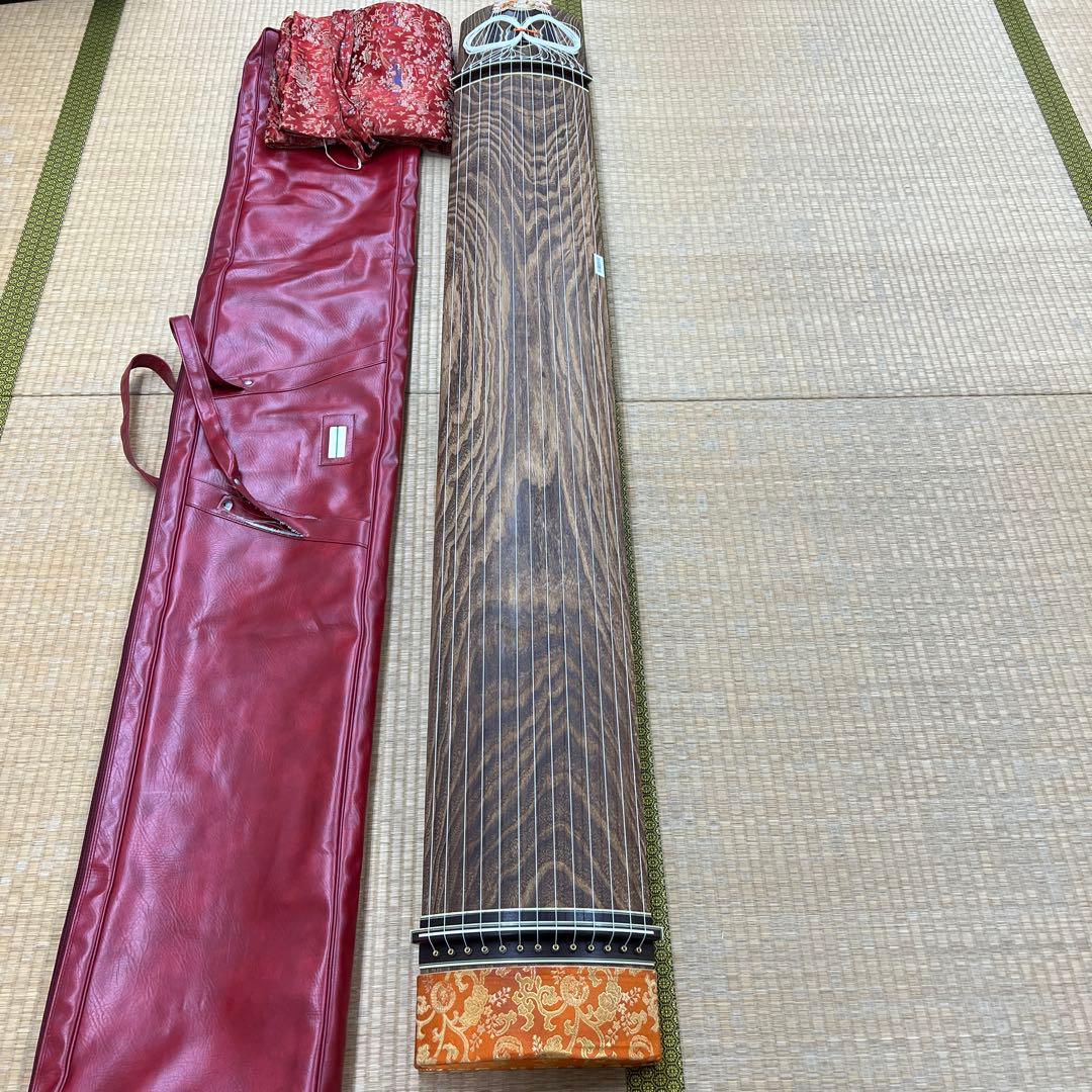 在銘　金蒔絵　綾杉　琴　ケース付　全長約183㎝　東な7-1207☆2F