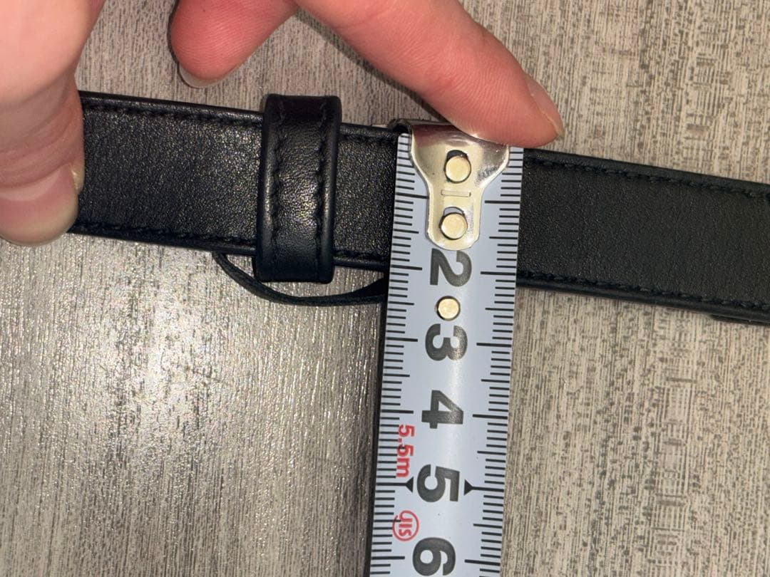 GUCCI 黒 レザー ベルト GGロゴ 70cm