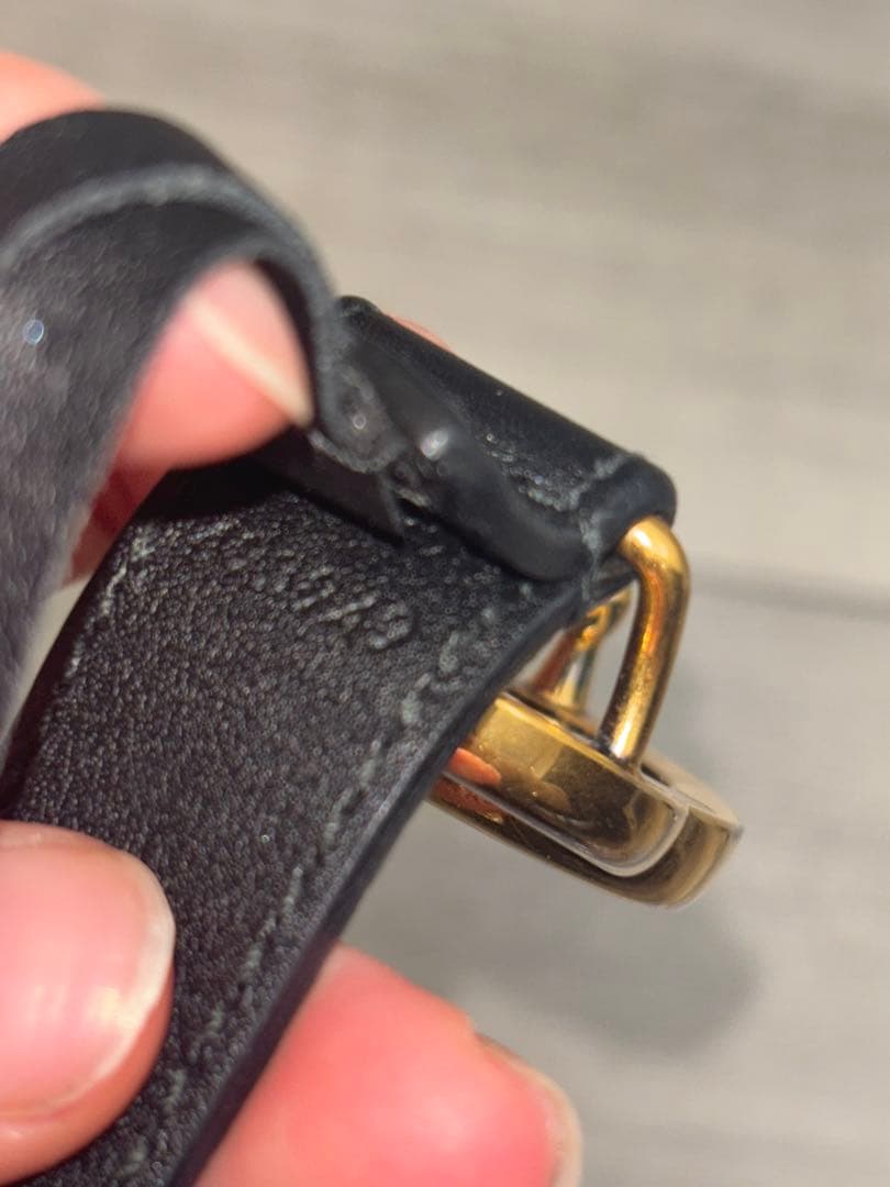 GUCCI 黒 レザー ベルト GGロゴ 70cm