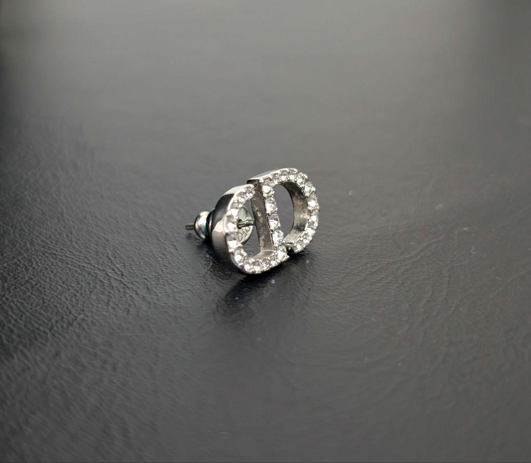 美品 DIOR ディオール ピアス petit CD ミニスタッド シルバー