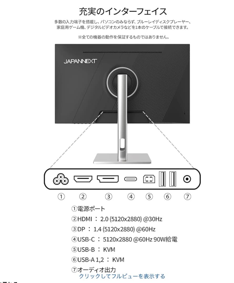 JAPANNEXT 27インチ IPS 5K (5120x2880) モニター