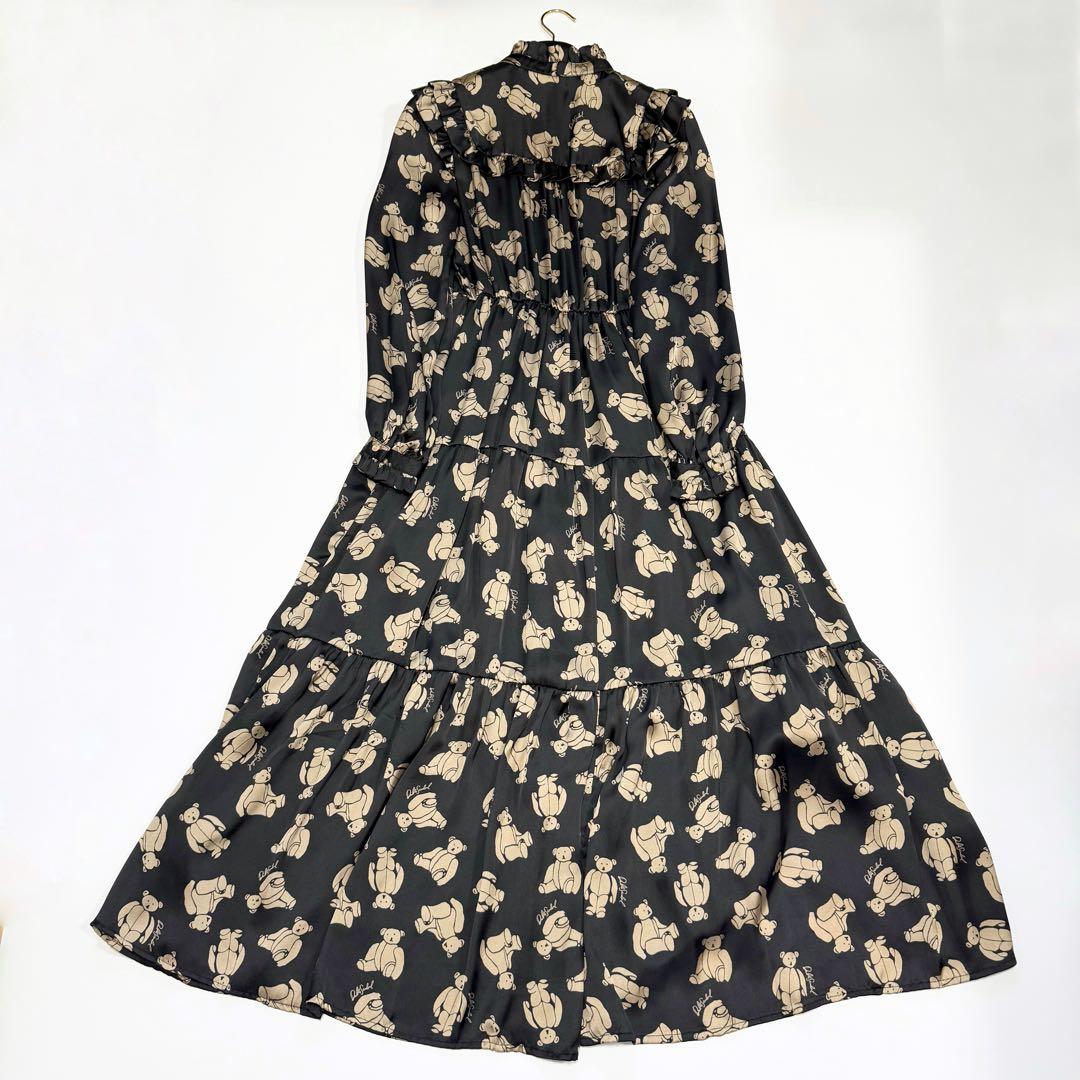 【美品✨】ダブルスタンダードクロージング　テディベア柄ロングワンピース　38