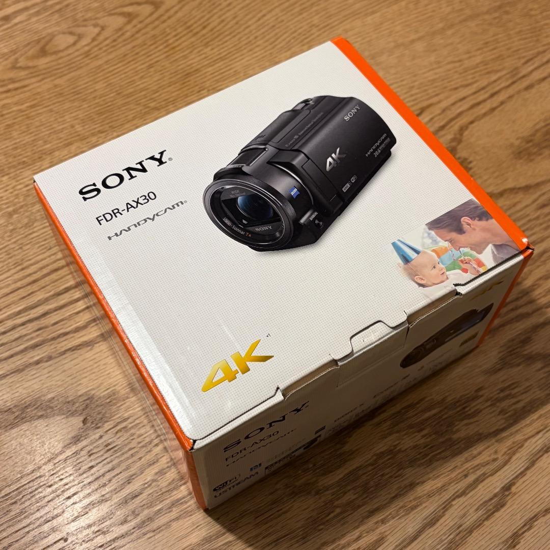 【超美品】SONY FDR-AX30 4K ビデオカメラ 予備バッテリー・SD付