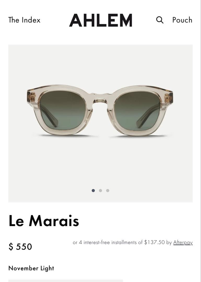 しえる AHLEM Le Marais SUN / NOVEMBER