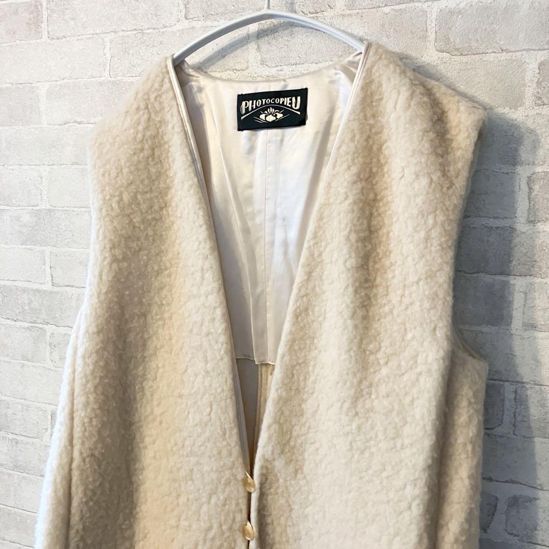 【美品】定価52000 PHOTOCOPIEU カシミヤ100%ジレ　ベスト