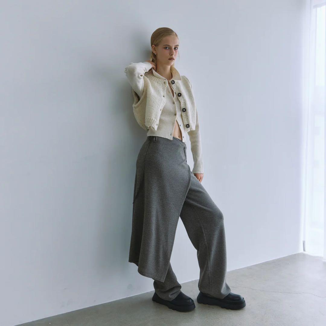 Wrapスカーフニットパンツ