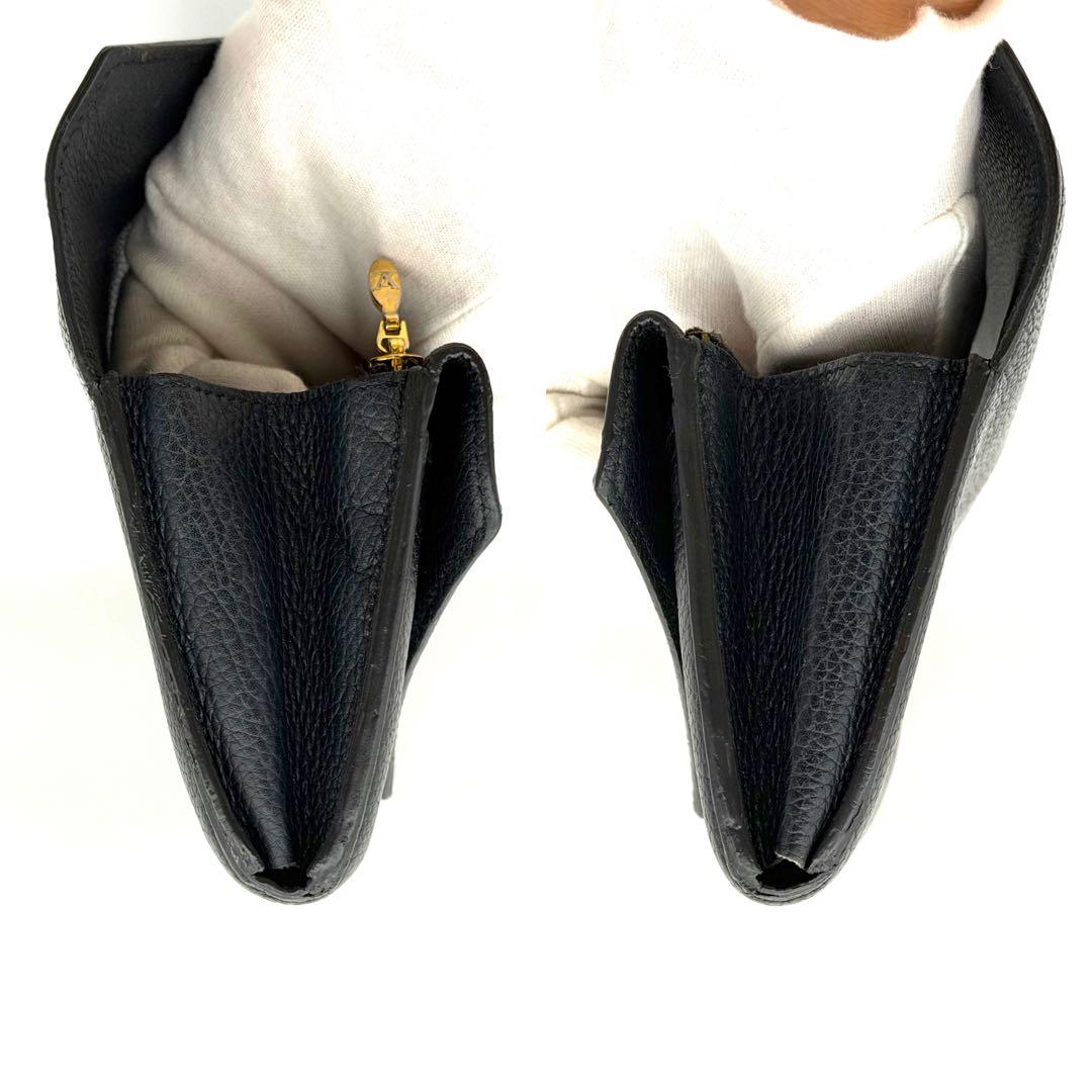 ★超極SSS美品★ヴィトン モノグラム ポルトフォイユドゥブルV 黒 長財布