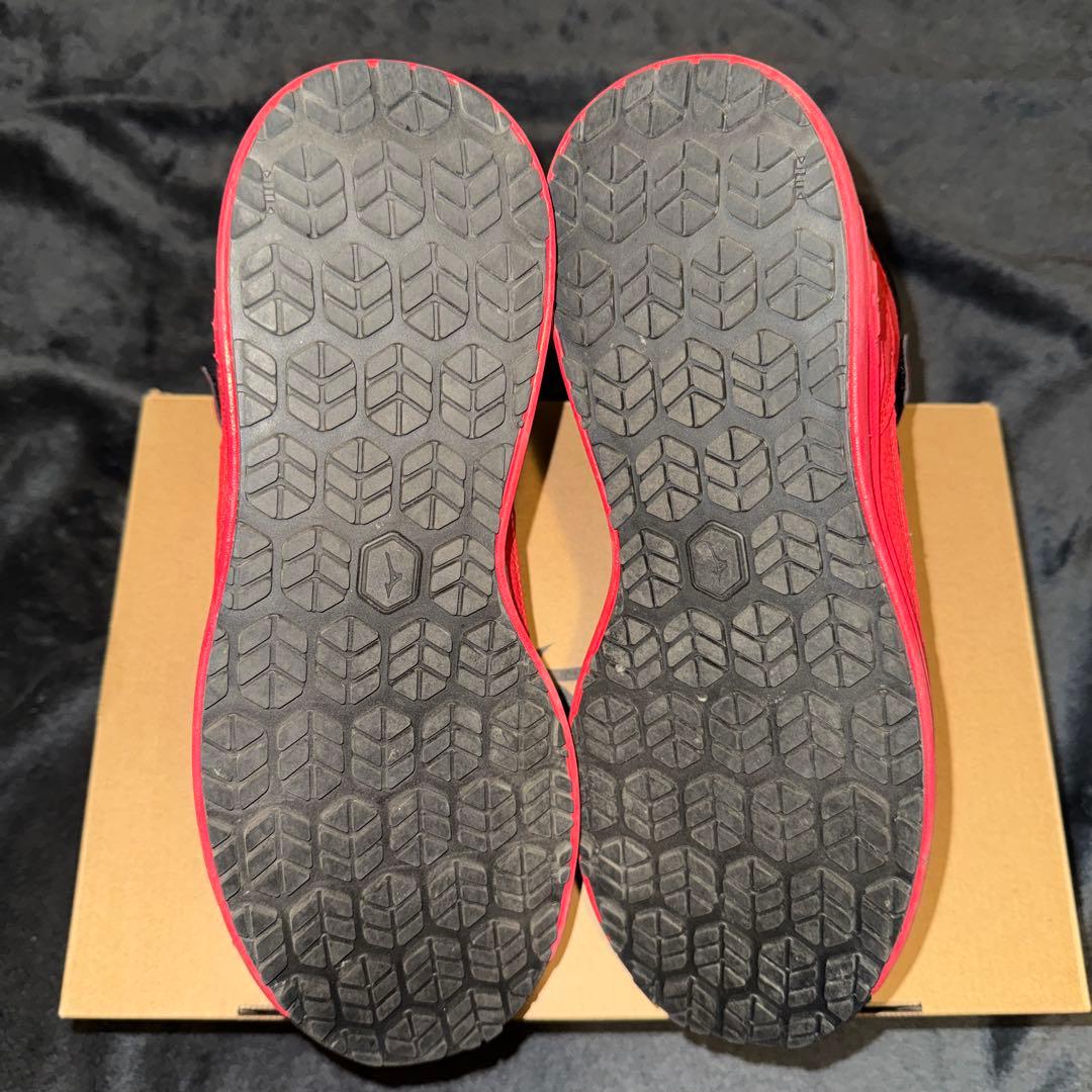[極美品] Mizuno 安全靴 ブラック/レッド