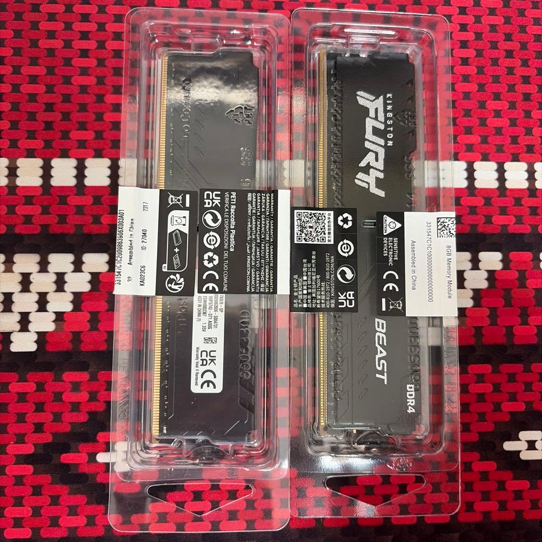 KINGSTON FURY DDR4 3600 16GB(8GB×2枚)