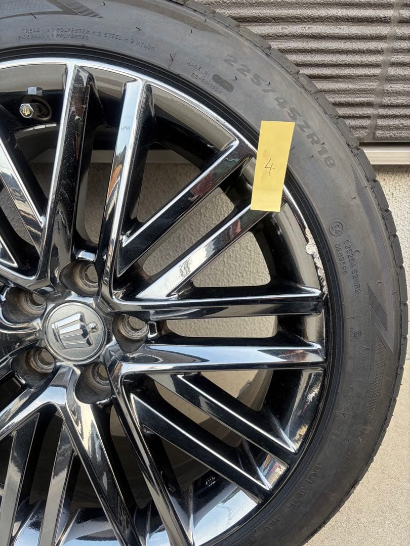 【人気】210系クラウン　純正オプション　スパッタリング　18インチ　4本