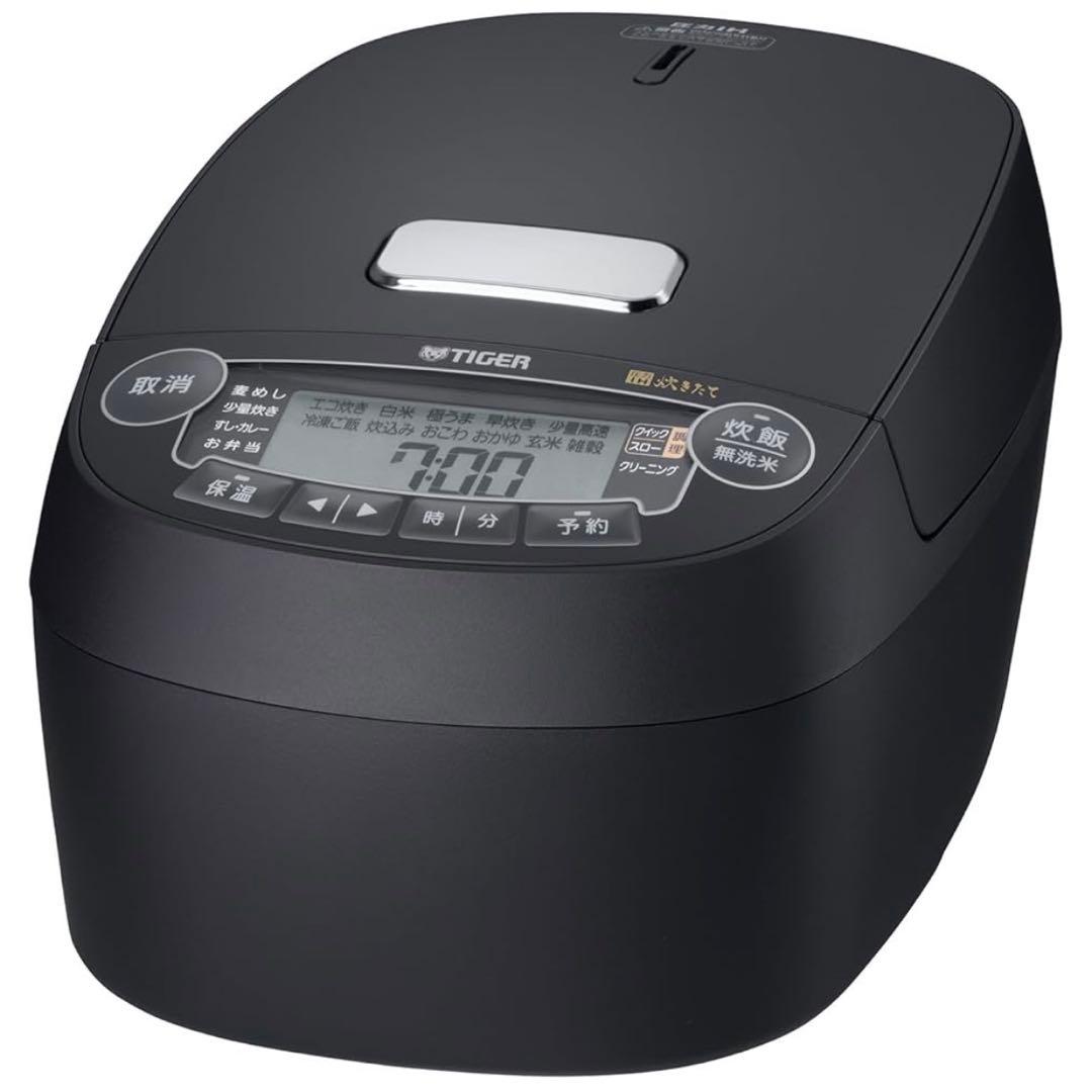 【新品未開封】TIGER ブラック炊飯器 旨み粒立ち炊飯プログラム