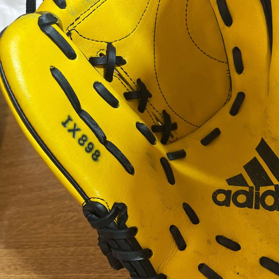adidas 一般軟式 野球用 グローブ グラブ イエロー/ブラック 内野用