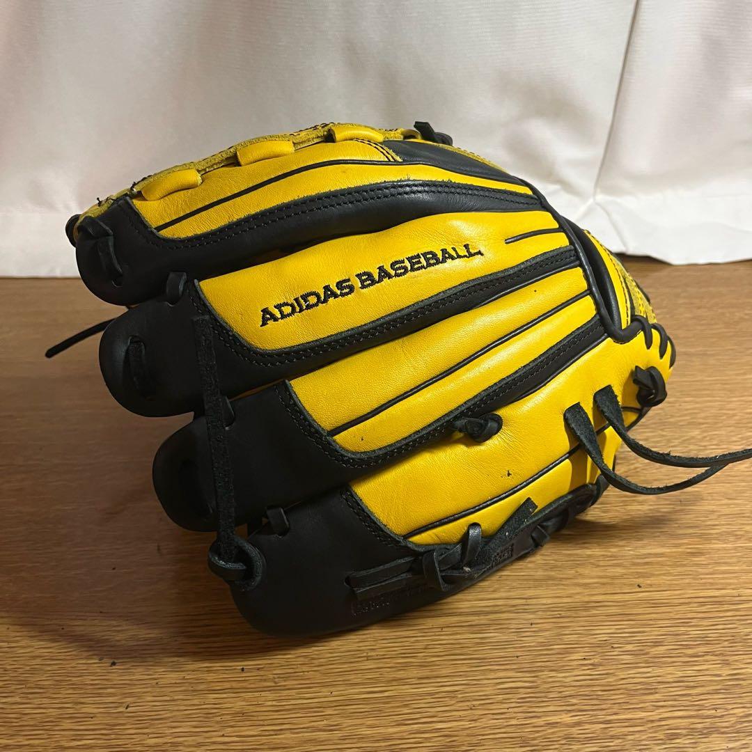 adidas 一般軟式 野球用 グローブ グラブ イエロー/ブラック 内野用