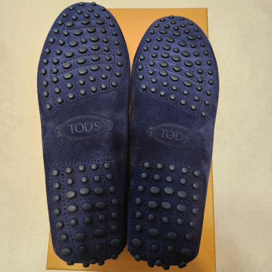 TOD'S ネイビー スエード ローファー 箱付き　23.5　24