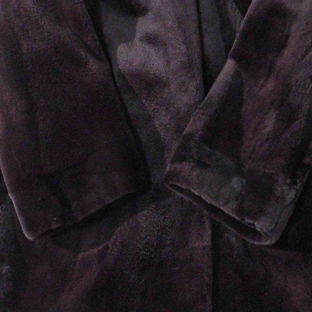 美品 サガミンクSAGA MINKシェアードミンク ダークブラウン ミンクコート