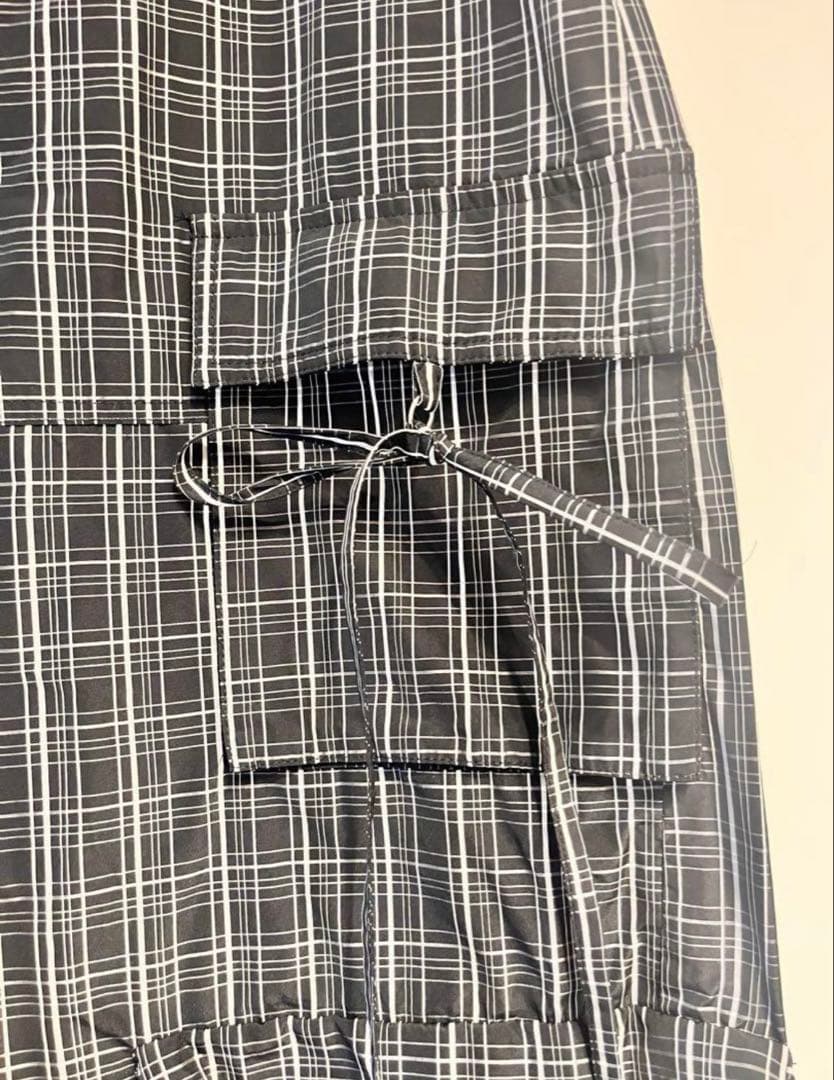 メゾンスペシャル Ribbon Design Cargo Pants チェック