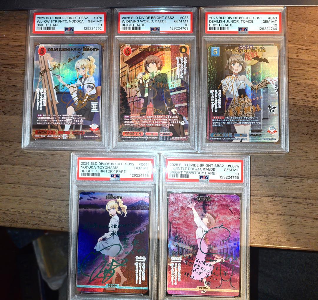 【PSA10連番】ビルディバイド 青ブタ サイン 5枚セット 5連番