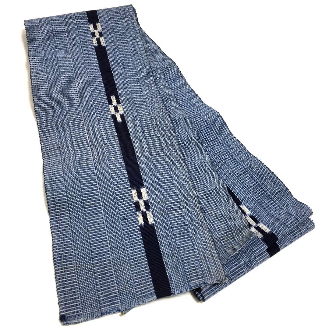 a840 綿 ミンサー 半幅帯 着物