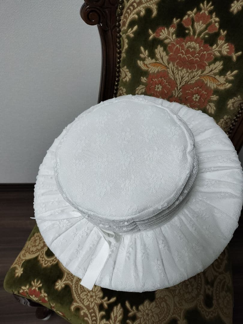 最終価格エレガントレーシーハット（オフホワイト）