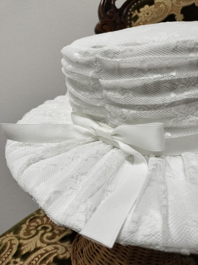 最終価格エレガントレーシーハット（オフホワイト）