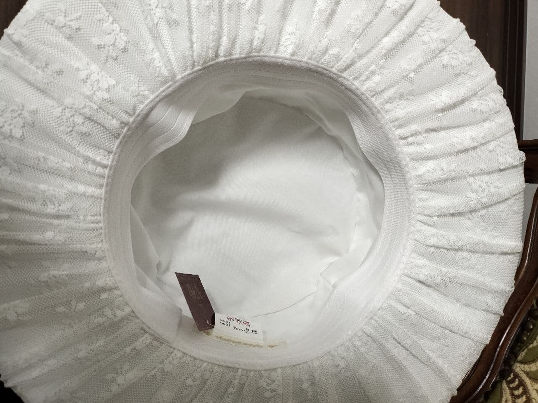 最終価格エレガントレーシーハット（オフホワイト）