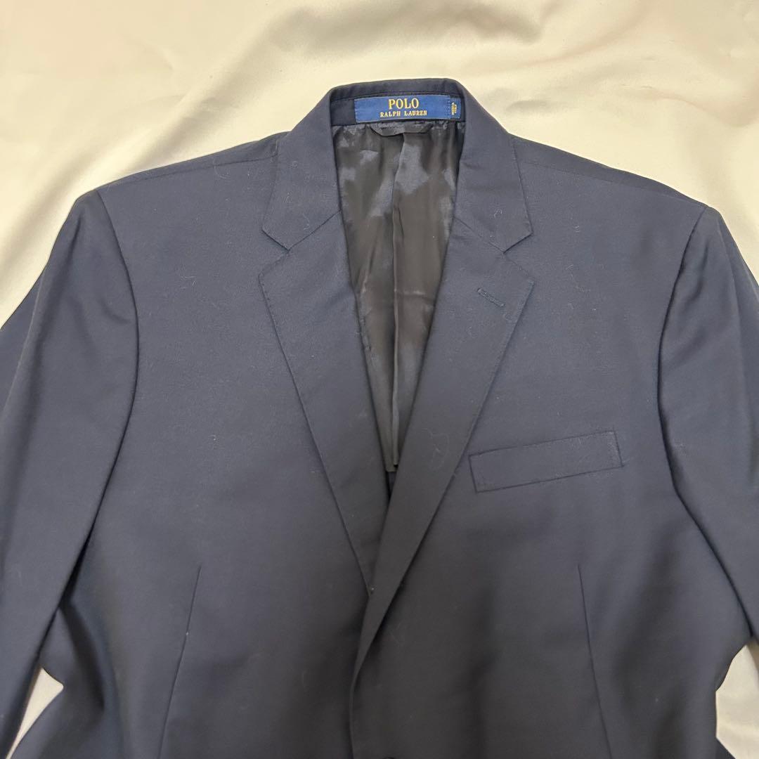 【極美品】現行タグ ポロラルフローレン イタリア製 紺ブレ 2ボタン 背抜き