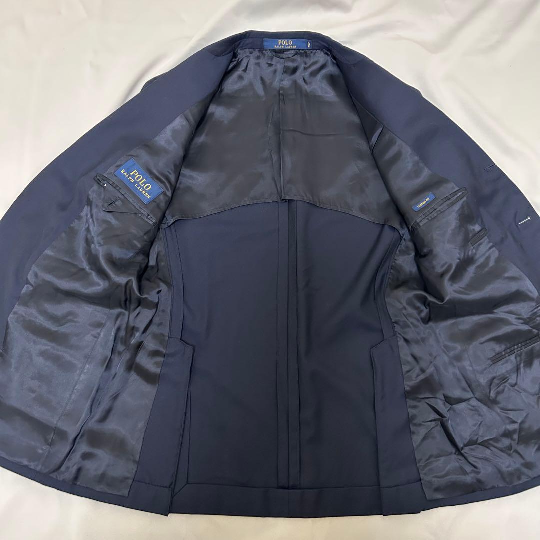 【極美品】現行タグ ポロラルフローレン イタリア製 紺ブレ 2ボタン 背抜き