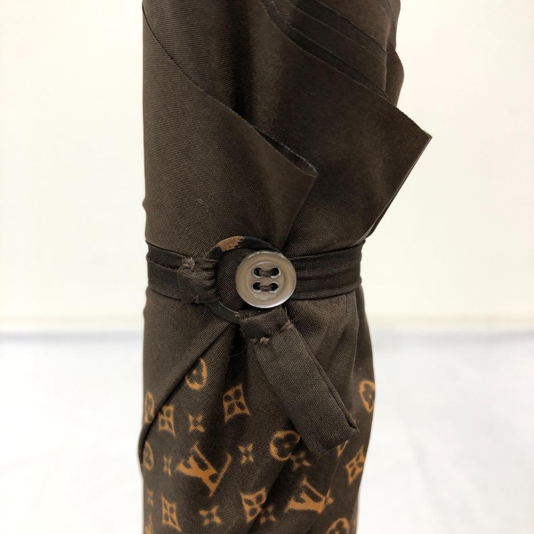 8F099/ルイヴィトン/長傘/雨傘/モノグラム/ウッドハンドル/ブラウン