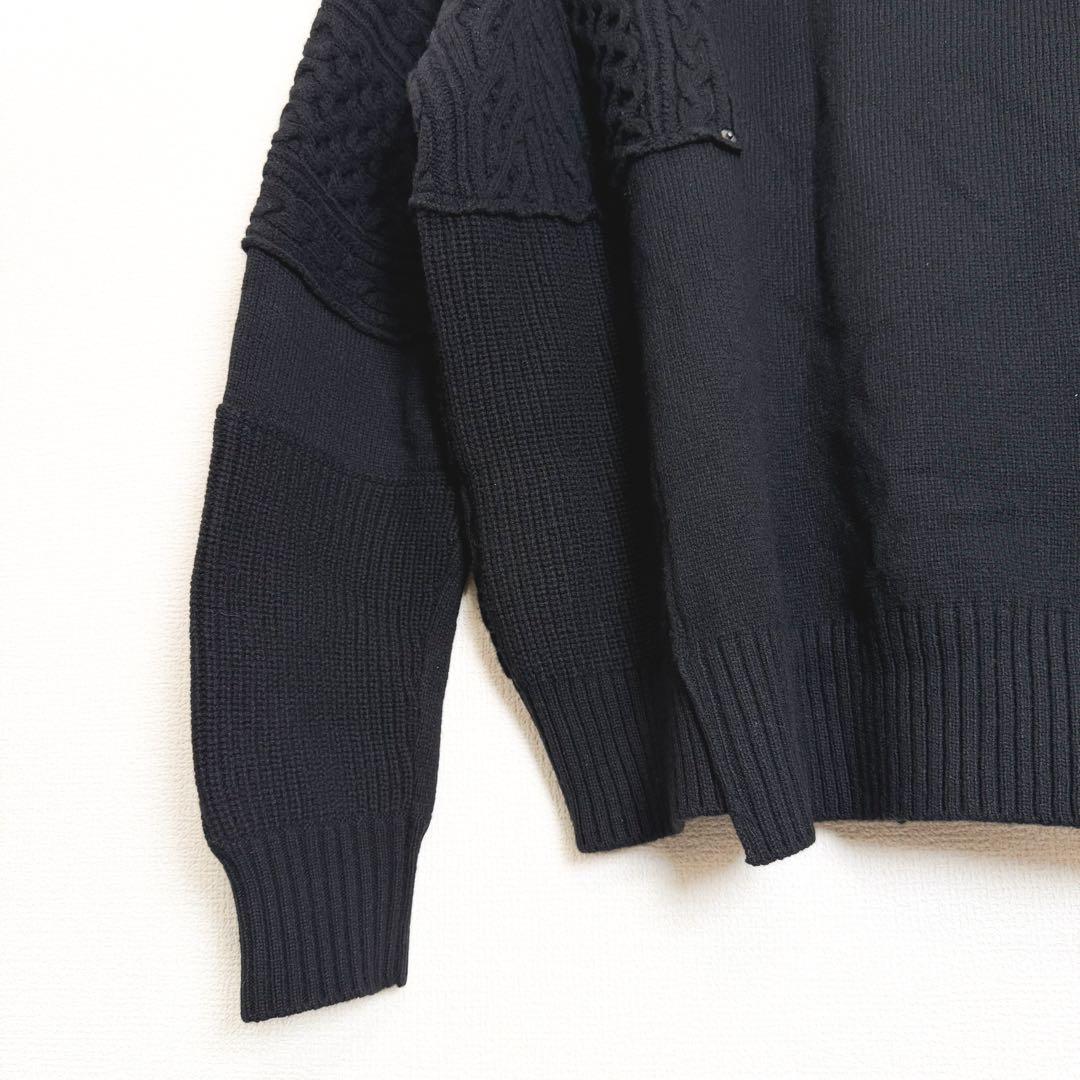 sacai サカイ パッチワークニット　再構築ニット