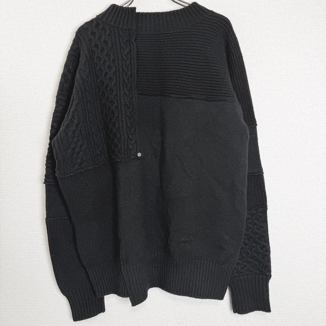 sacai サカイ パッチワークニット　再構築ニット