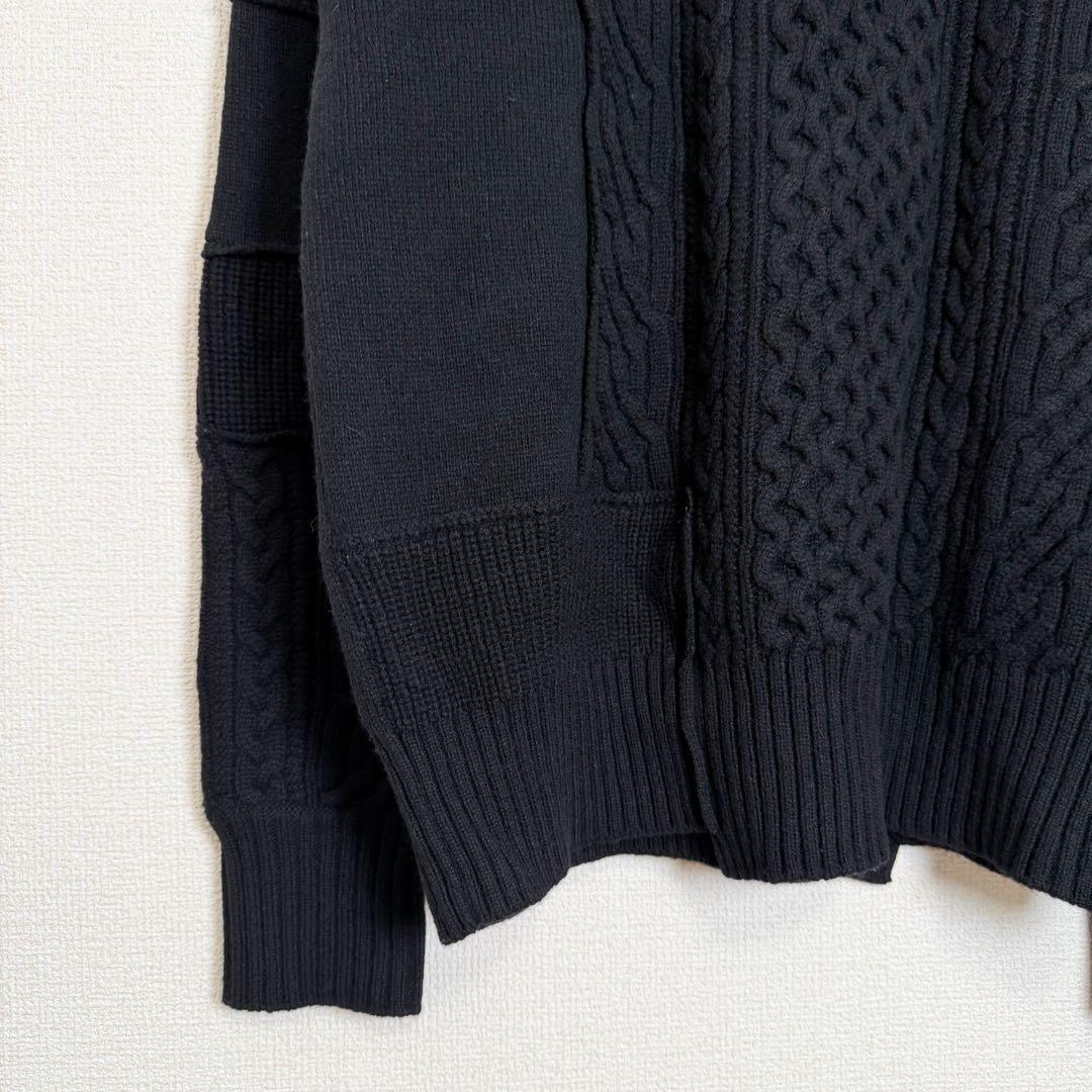 sacai サカイ パッチワークニット　再構築ニット