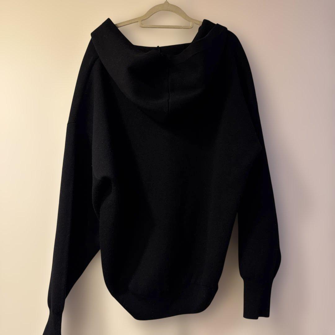 NOBLE 接結タック編みフードプルオーバー