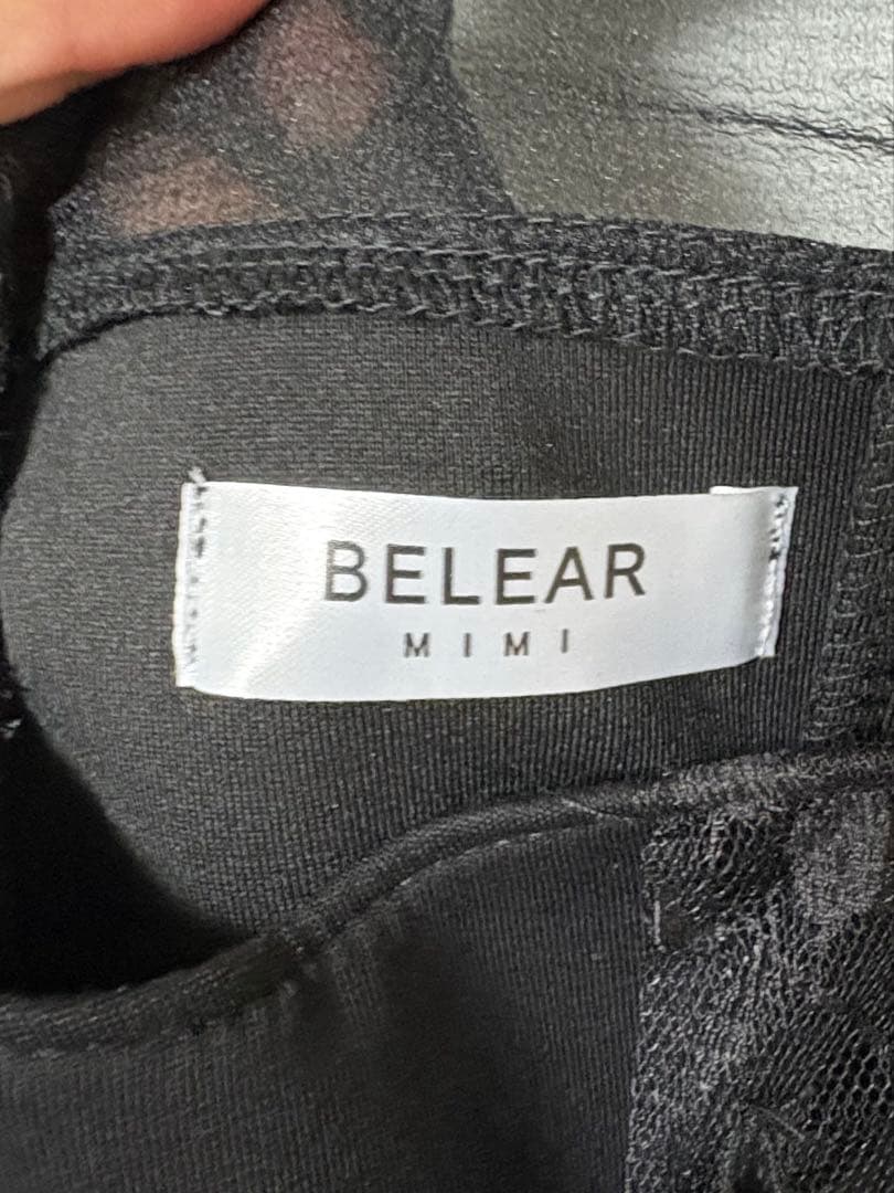 BELEAR MIMI レースアップシアーミニワンピース　ブラック