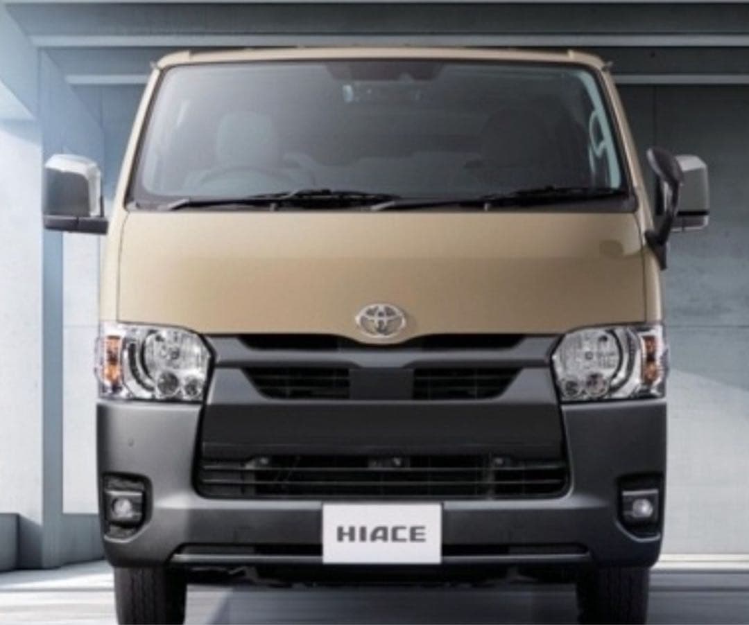 ハイエースアースカラーパッケージ純正グリル新車外しマットブラック