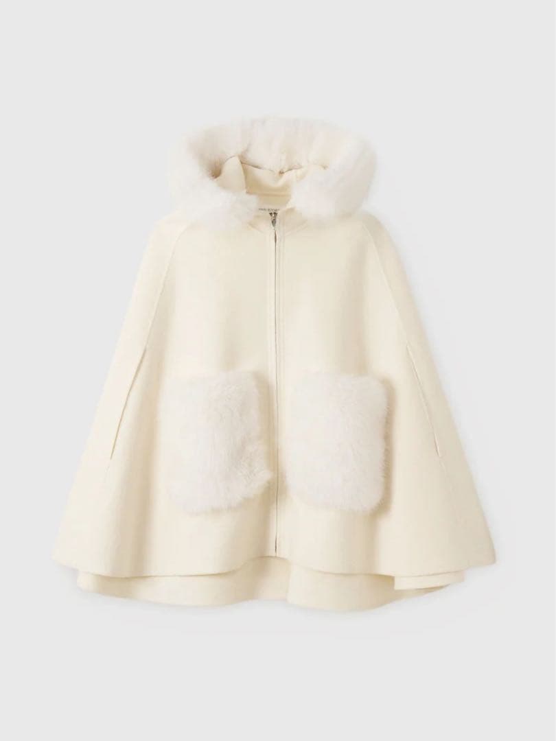 ファーポケットマントコート