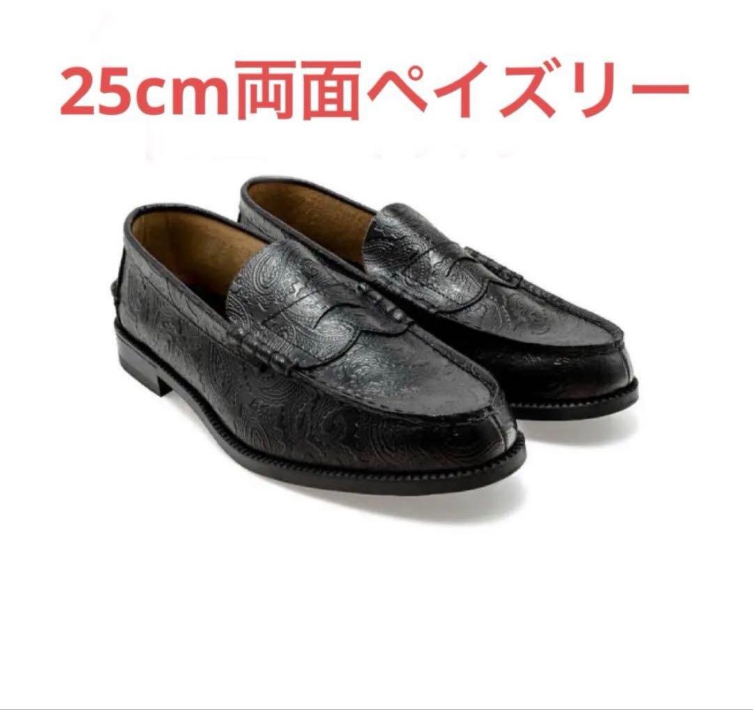 靴 THE KENFORD LOAFERS / BLACK PAISLEY 25cm