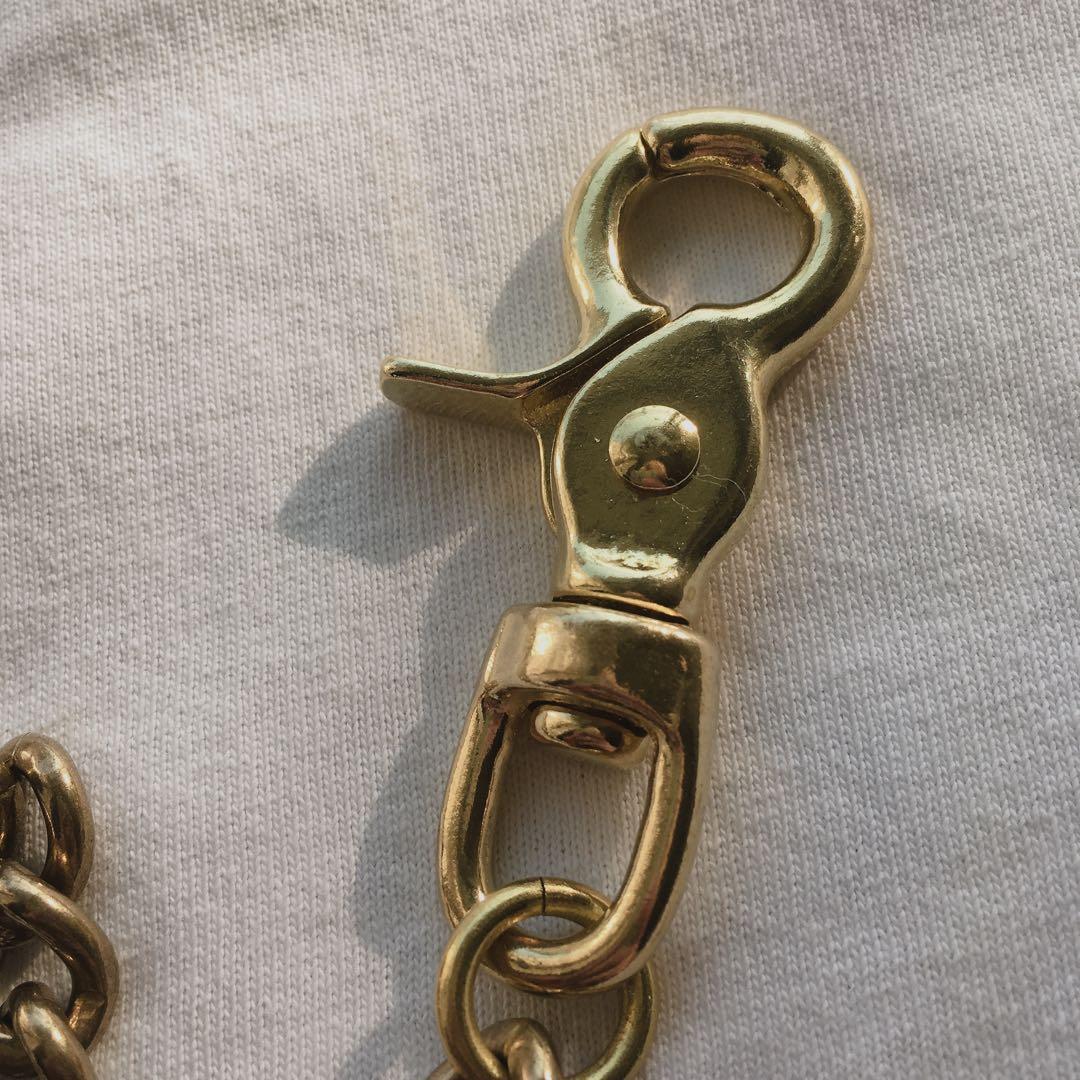 専用 真鍮小豆ウォレットチェーン×5、真鍮ナスカンウォレットチェーン×5