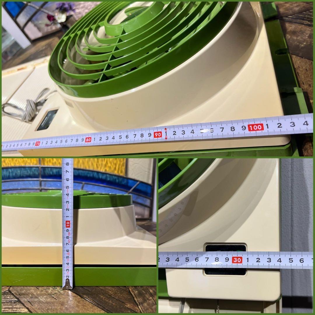 縦型 窓用換気扇 当時物 扇風機 緑 インテリア 昭和レトロ レトロポップ