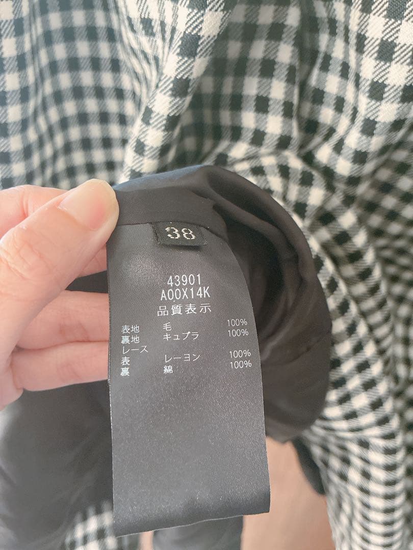 foxey 43901 パレード　ワンピース　チェック　38サイズ