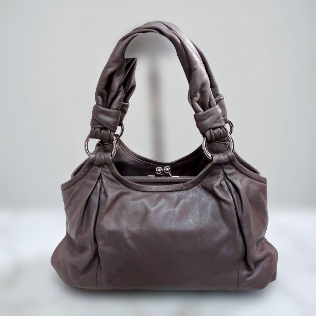 coach コーチ　ハンド　ワンショルダー　がま口　レザー　y2k