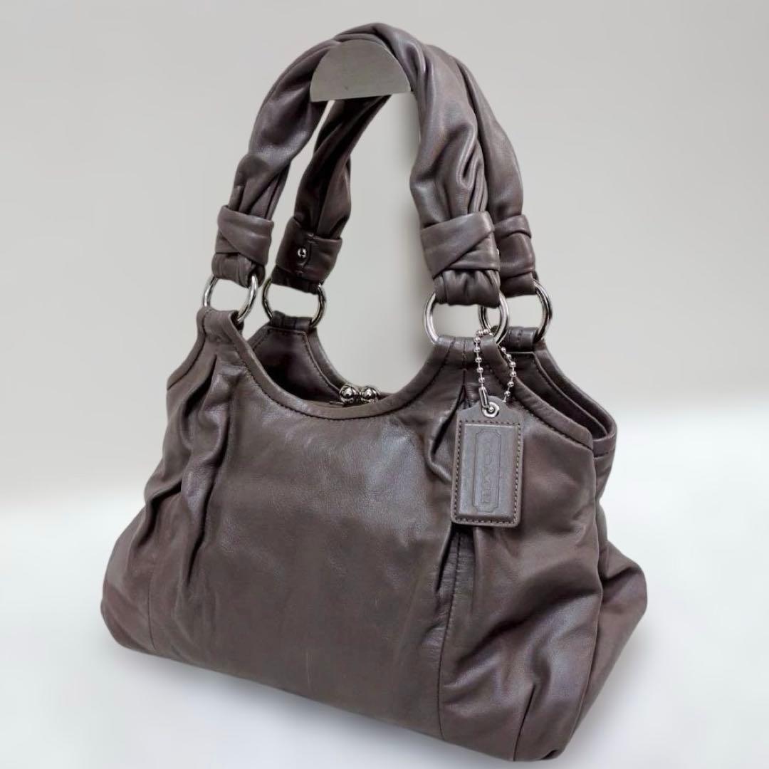 coach コーチ　ハンド　ワンショルダー　がま口　レザー　y2k