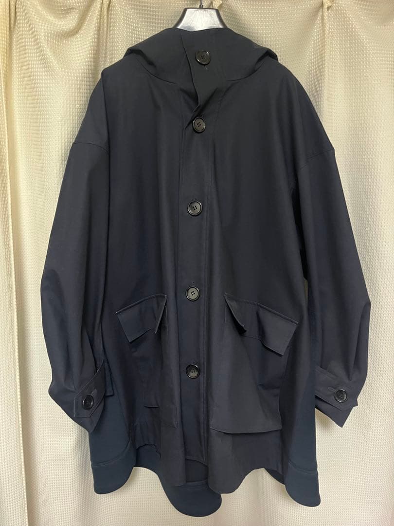 【mmm】 nagonstans ネイビー フード付き モッズコート