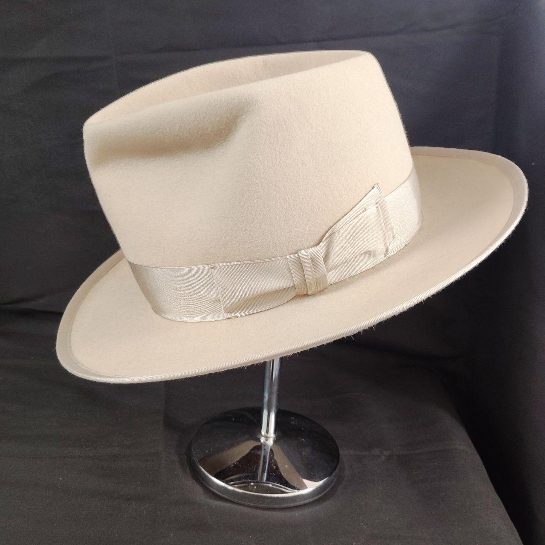 THE FAT HATTER アイボリー　ラビットファー　58cm