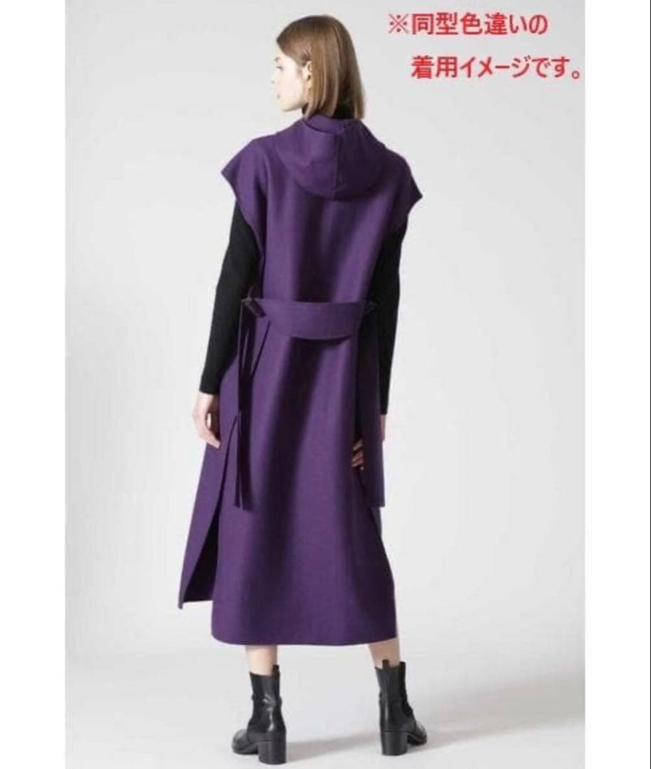 【吉野の櫻さま専用】ADORE ライトリバーフーディワンピース ウール ブラック