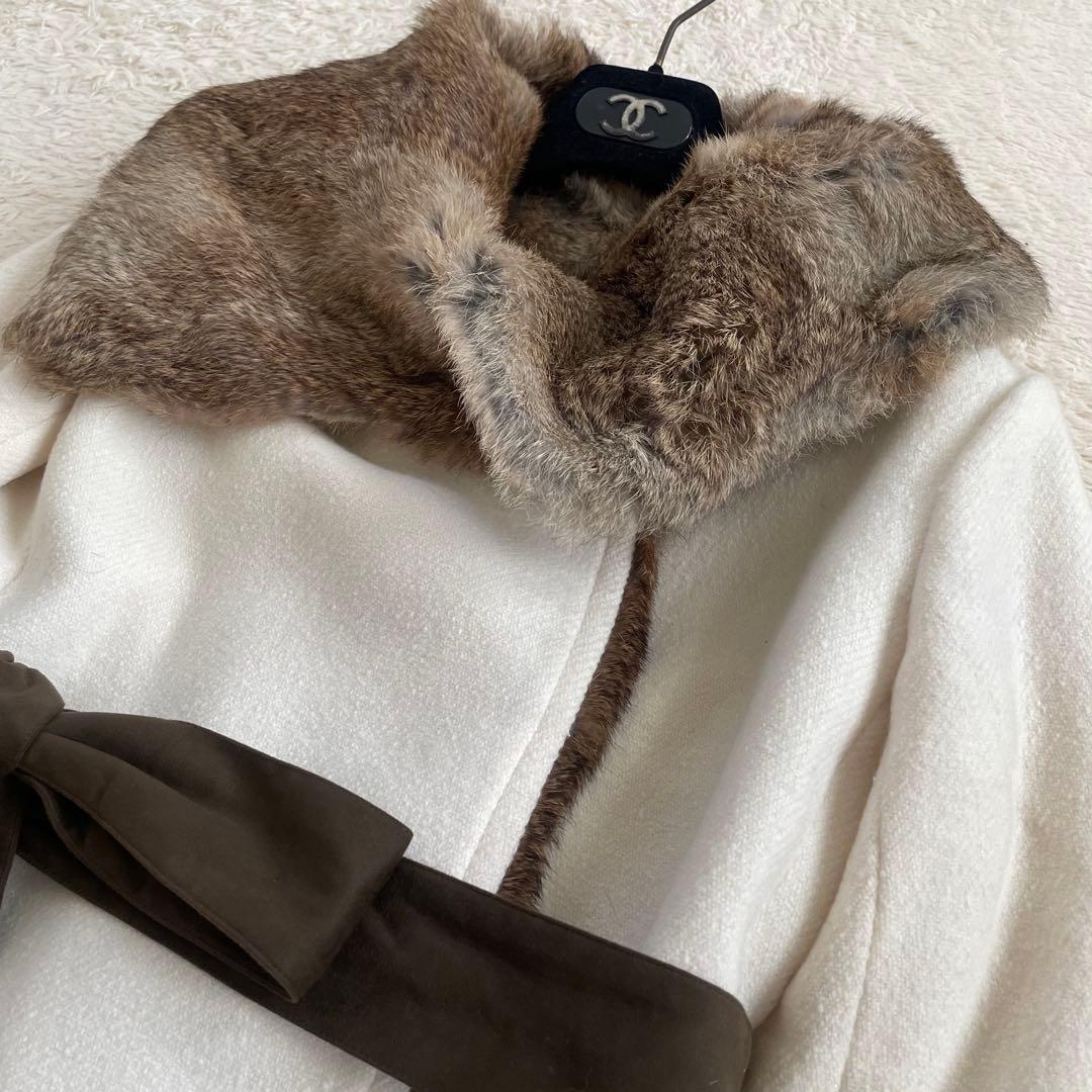 希少00s セオリー　ラビット リアルファーコート　ショートコート　Y2K