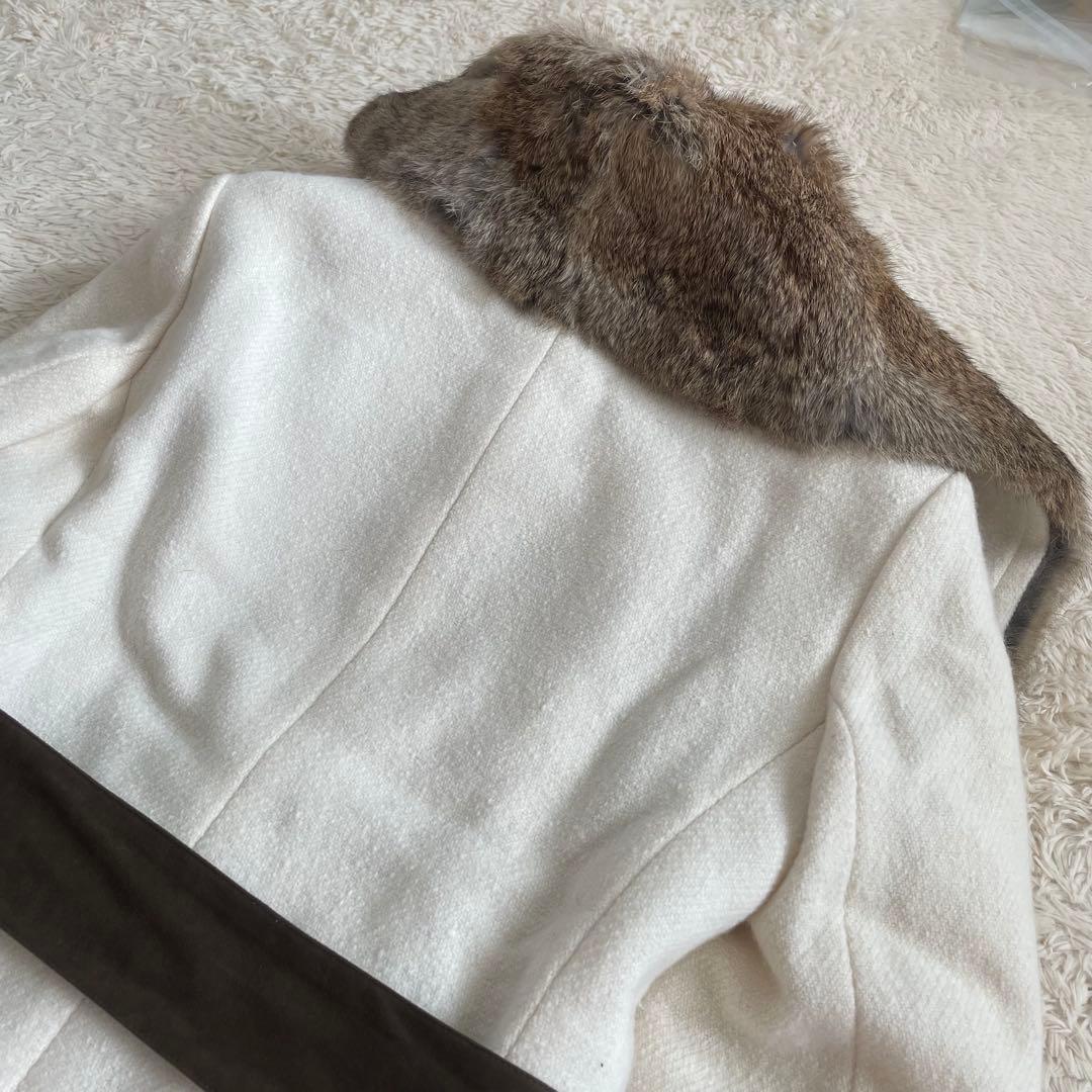 希少00s セオリー　ラビット リアルファーコート　ショートコート　Y2K